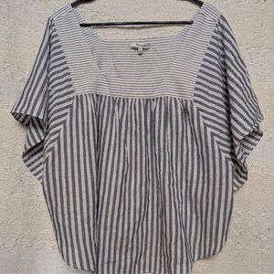 Madewell Butterfly Top In Stripe Play
